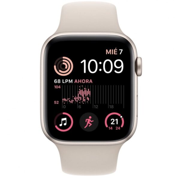 Apple Watch SE GPS 2ª Generación 44mm Aluminio Starlight  con Correa Sport Beige Reacondicionado