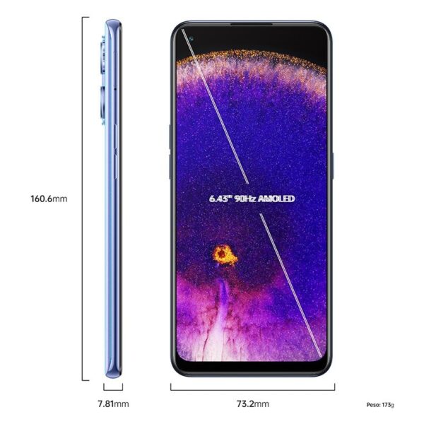 OPPO Find X5 Lite 5G 8/256GB Azul Libre + Cable USB 3.1 Type-C