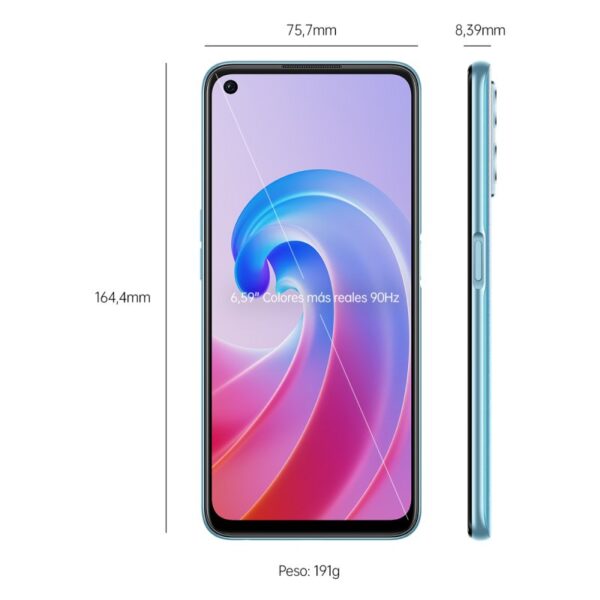 OPPO A96 8/128GB Azul Libre + Cable USB 3.1 Type-C Reacondicionado