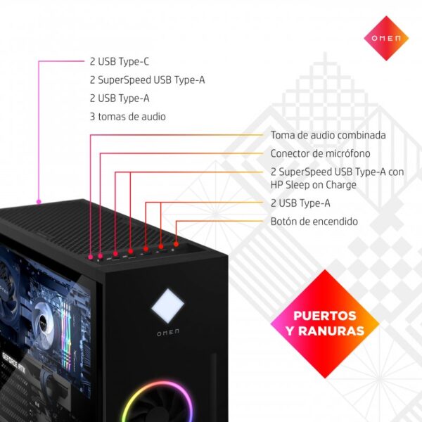 HP OMEN 40L GT21-0049ns Intel Core i7-12700K/32GB/1TB SSD + 1TB/RTX 3070 Reacondicionado