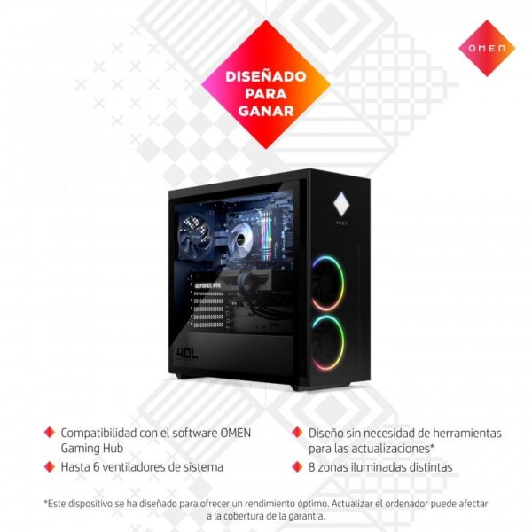 HP OMEN 40L GT21-0022ns AMD Ryzen 5 5600X/16GB/512GB SSD/RTX 3060 Reacondicionado