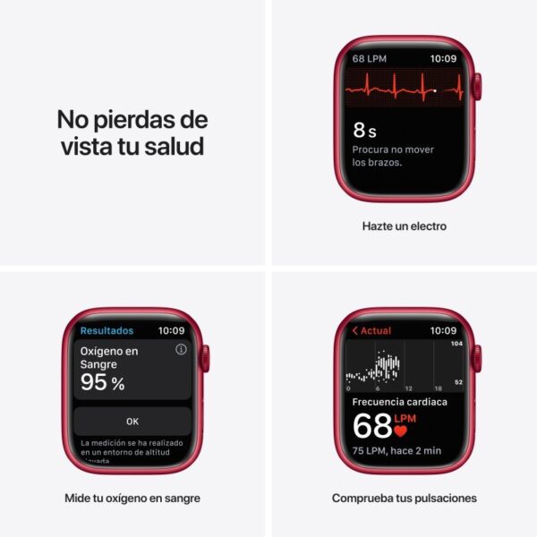 Apple Watch Series 7 GPS 41mm Aluminio Rojo con Correa Deportiva Roja Reacondicionado