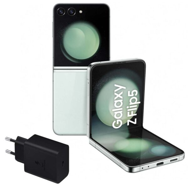 Samsung Galaxy Z Flip5 8/512GB Menta + Cargador de Pared 25W Reacondicionado