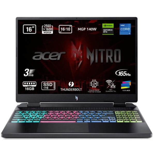 Acer Nitro 16 AN16-51-74HY Intel Core i7-13700H/16GB/1TB SSD/RTX 4050/16"" Reacondicionado