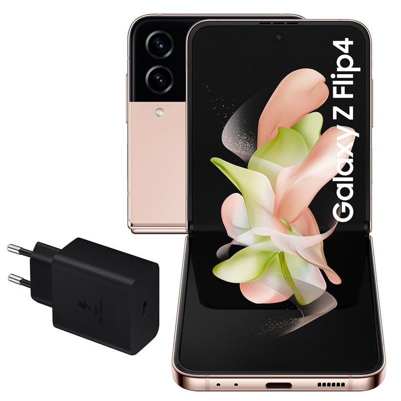 Samsung Galaxy Z Flip4 8/256GB Rosa + Cargador de Pared 25W