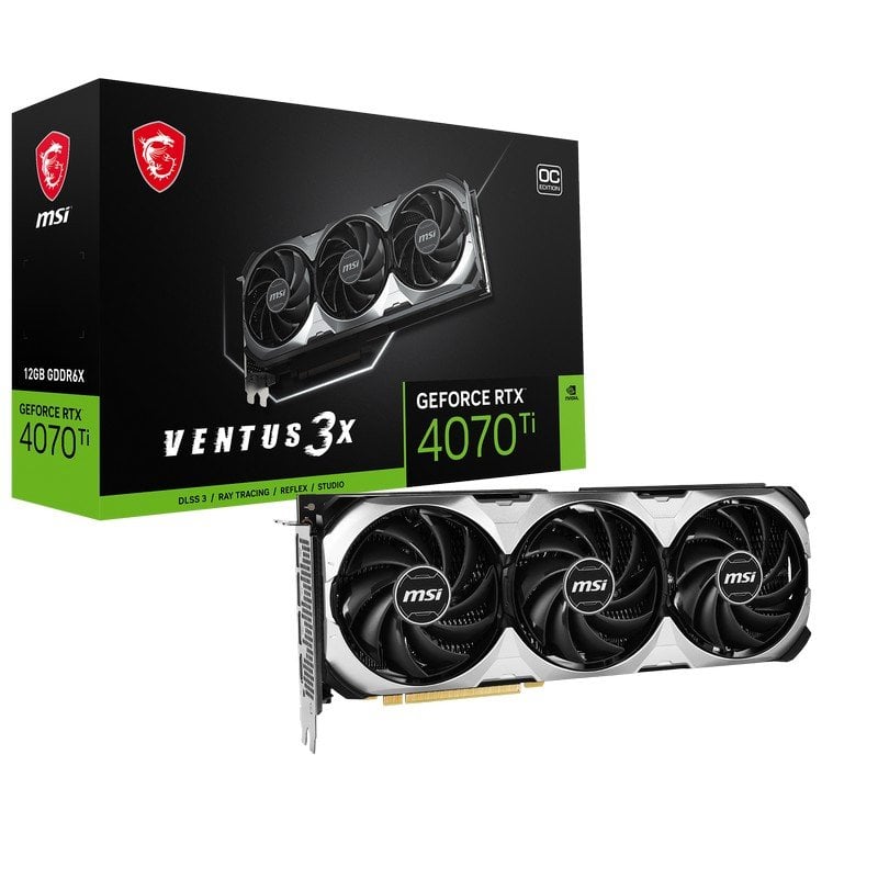 MSI GeForce RTX 4070 Ti VENTUS 3X E OC 12GB GDDR6 DLSS3 Reacondicionado