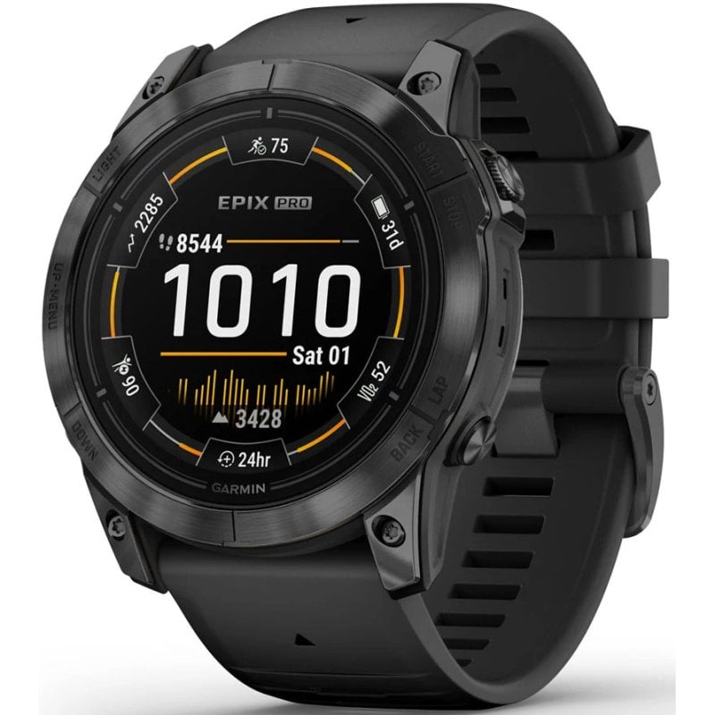 Garmin Epix Pro (Gen 2) Reloj Smartwatch 51mm Gris con Correa de Silicona Negra Reacondicionado