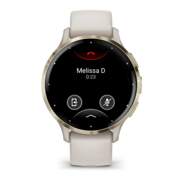 Garmin Venu 3S Reloj Smartwatch 41mm Bisel Acero Inoxidable Gris Gold con Correa de Silicona Beige Reacondicionado