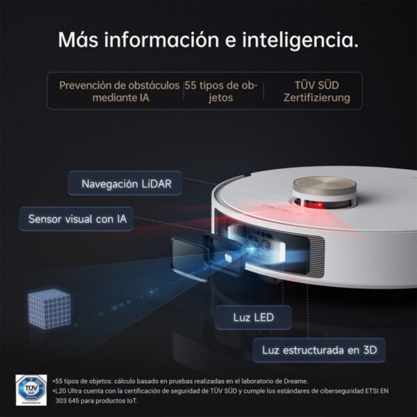 Dreame L20 Ultra Robot Aspirador con Base de Autovaciado Reacondicionado
