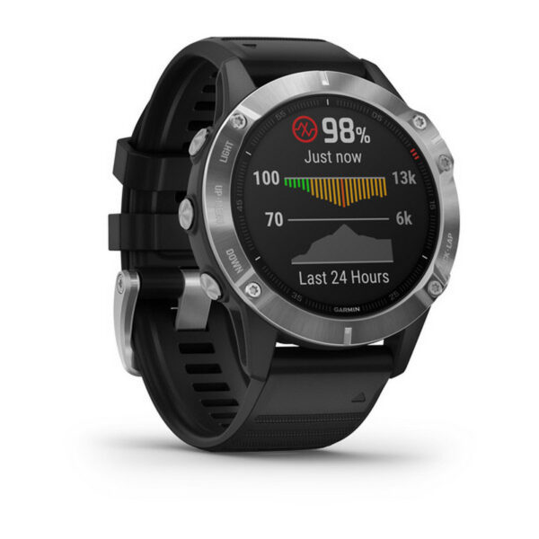 Garmin Fénix 6 47mm Plata/Negro con Correa Negra