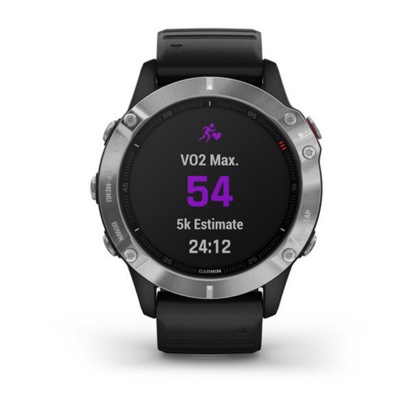 Garmin Fénix 6 47mm Plata/Negro con Correa Negra