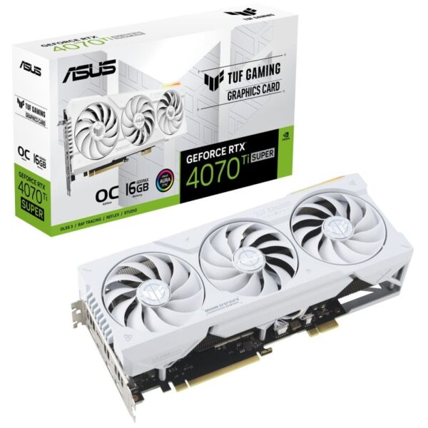 ASUS TUF Gaming GeForce RTX 4070 Ti SUPER BTF White OC Edition 16GB GDDR6X DLSS3 Reacondicionado