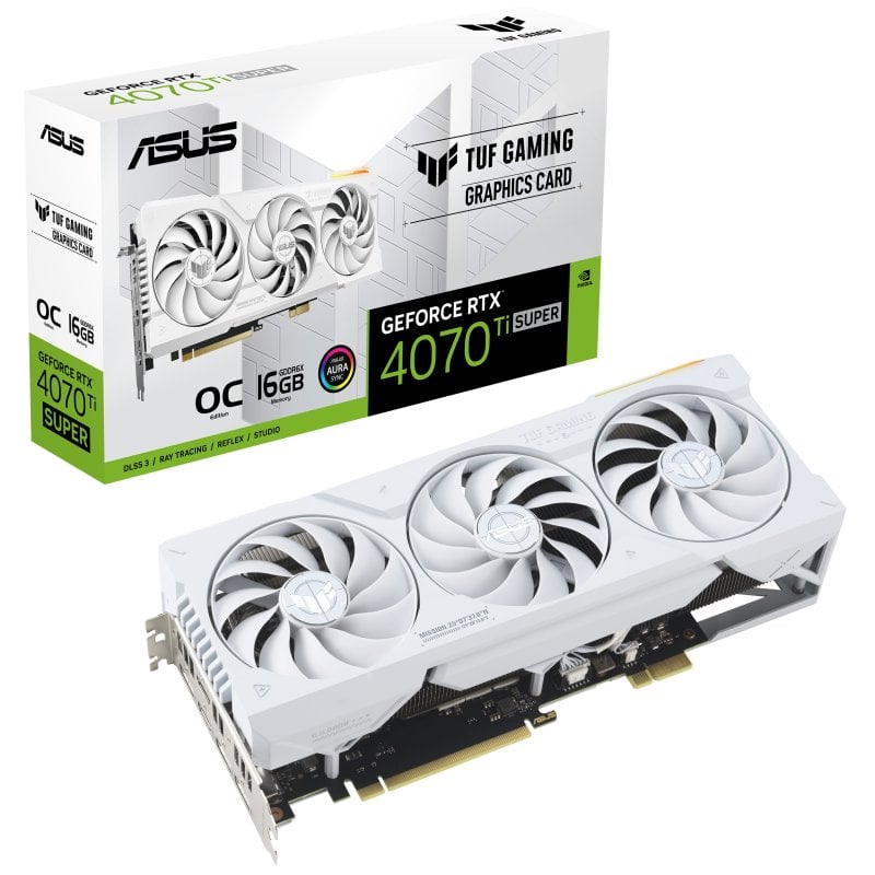 ASUS TUF Gaming GeForce RTX 4070 Ti SUPER BTF White OC Edition 16GB GDDR6X DLSS3 Reacondicionado