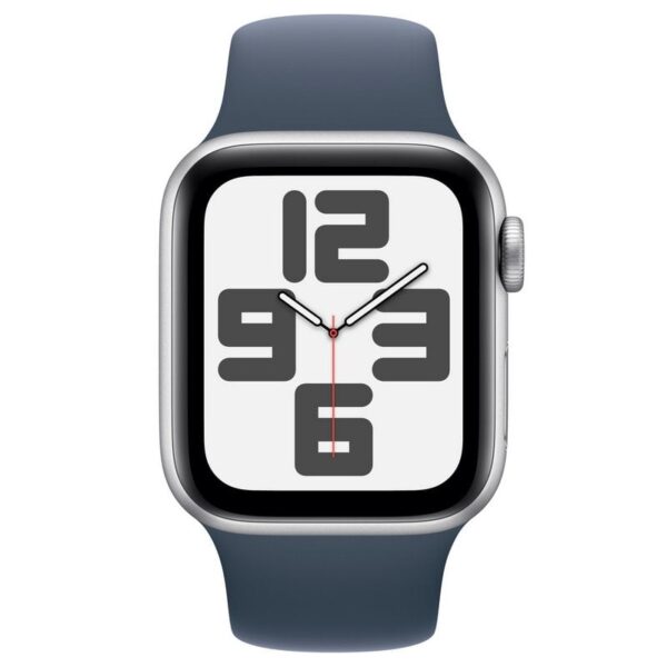 Apple Watch SE GPS 40mm Aluminio Plata con Correa Deportiva Azul Tempestad S/M Reacondicionado