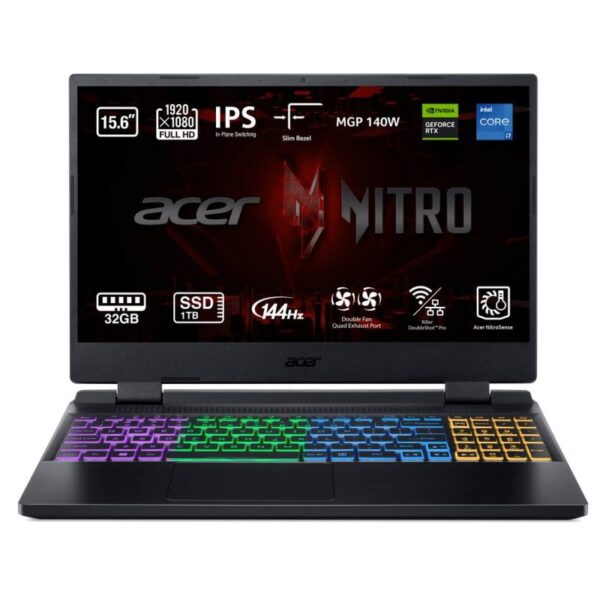 Acer Nitro 5 AN515-58-77YB Intel Core i9-12900H/32GB/1TB SSD/RTX 4060/15.6" Reacondicionado
