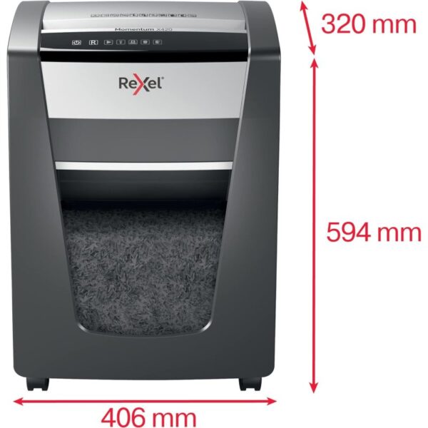 Rexel Momentum X420 Destructora de Papel Corte Confeti Reacondicionado