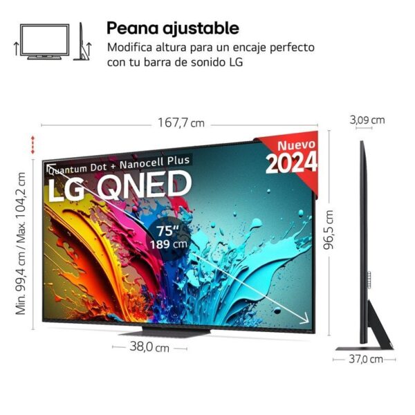 LG 75QNED87T6B 75" QNED UltraHD 4K HDR10 Pro 120Hz WebOS24 AI ThinQ Reacondicionado