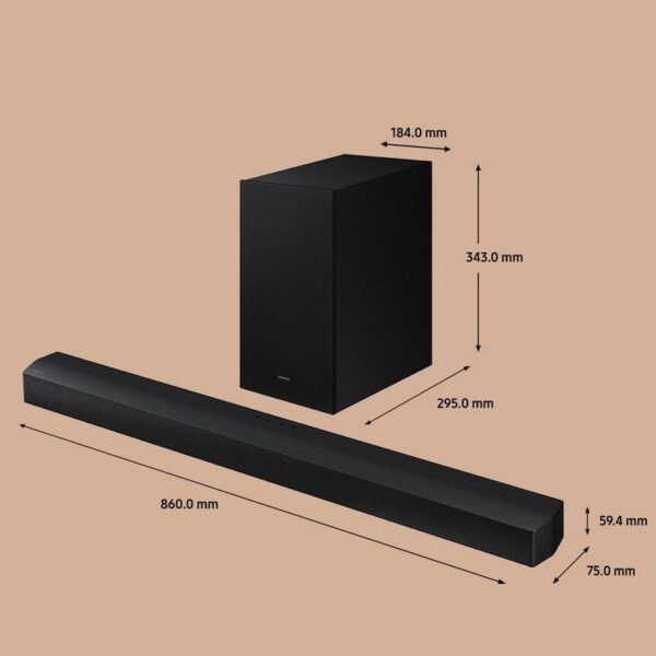 Samsung HW-B650D/EN Barra de Sonido con Subwoofer Inalámbrico 3.1 Canales Dolby Atmos/DTS Virtual:X Reacondicionado