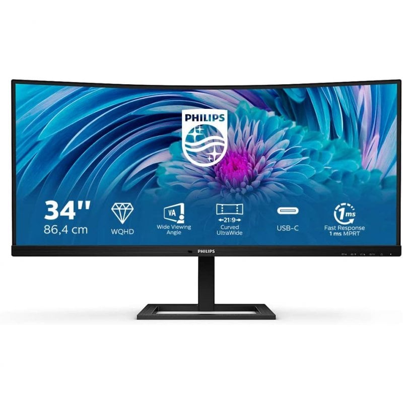 Philips E Line 346E2CUAE/00 34" LED WQHD+ 100Hz FreeSync Premium Curva USB-C Reacondicionado
