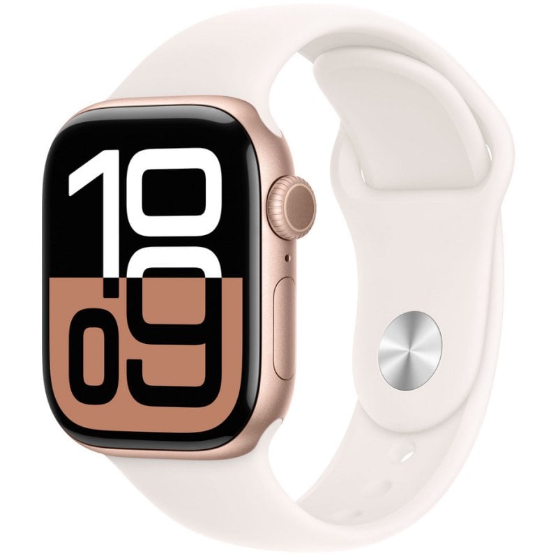 Apple Watch Series 10 GPS 42mm Caja Aluminio Oro Rosa con Correa Deportiva Rosa Rubor M/L Reacondicionado