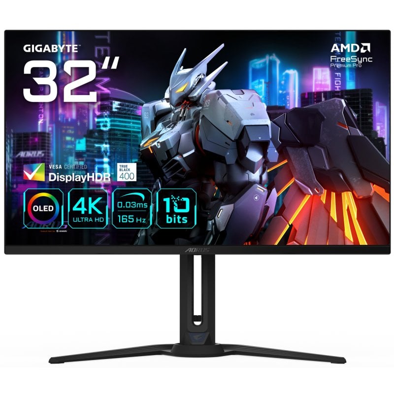 Gigabyte AORUS FO32U EK 31.5" QD-OLED UltraHD 4K 165Hz 0.03ms Altura Ajustable FreeSync Premium Pro Reacondicionado
