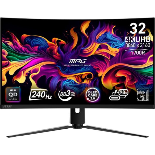 MSI MPG 321CURX QD-OLED 31.5" QD-OLED UltraHD 4K 240Hz Curva USB-C Reacondicionado