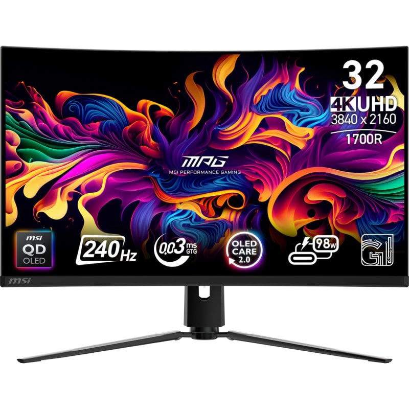 MSI MPG 321CURX QD-OLED 31.5" QD-OLED UltraHD 4K 240Hz Curva USB-C Reacondicionado