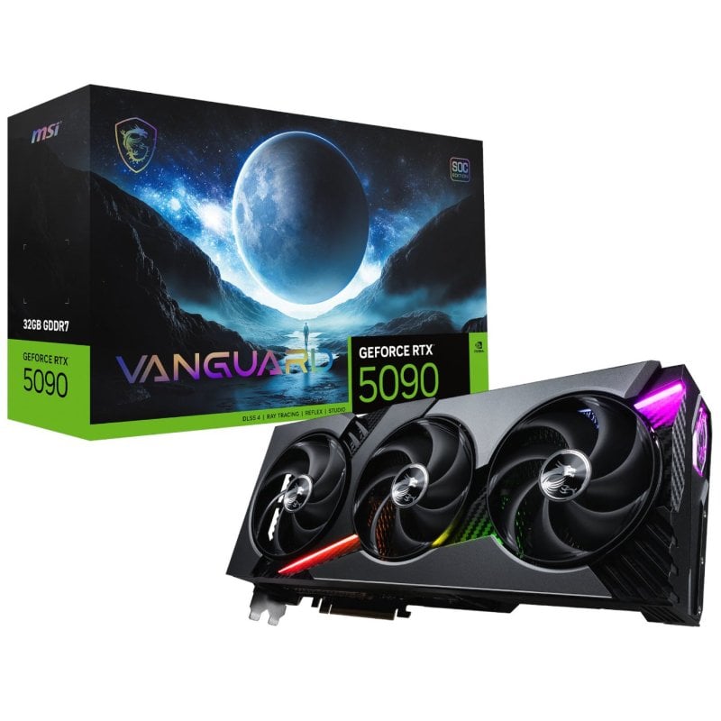 MSI GeForce RTX 5090 VANGUARD SOC 32GB GDDR7 Reflex 2 RTX AI DLSS4 Reacondicionado