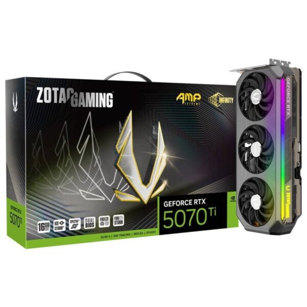 ZOTAC GAMING GeForce RTX 5070 Ti AMP Extreme INFINITY 16GB GDDR7 Reflex 2 RTX AI DLSS4