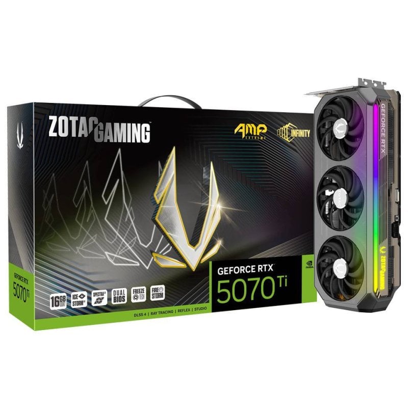 ZOTAC GAMING GeForce RTX 5070 Ti AMP Extreme INFINITY 16GB GDDR7 Reflex 2 RTX AI DLSS4