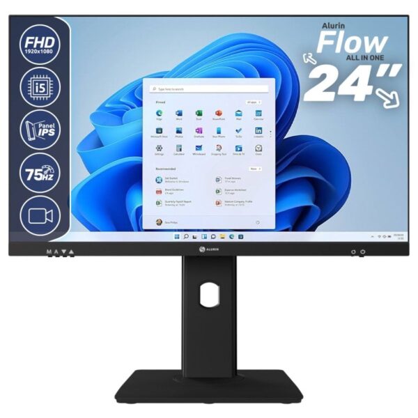 All in one Alurin Flow AIO i5-12400/16GB/1TB SSD/24" + Windows 11