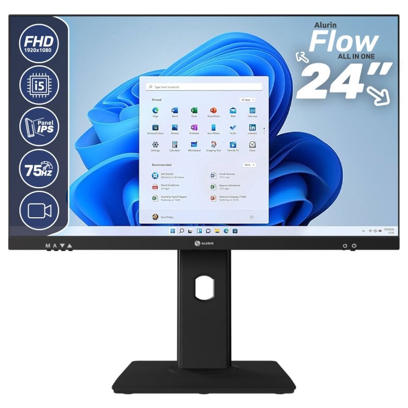 All in one Alurin Flow AIO i5-12400/16GB/1TB SSD/24" + Windows 11