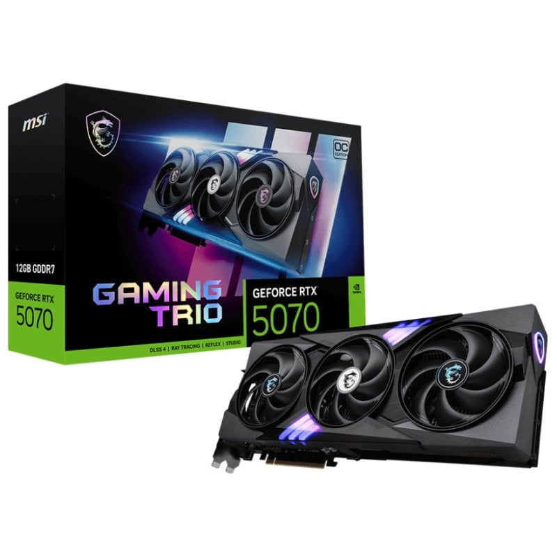 MSI GeForce RTX 5070 GAMING TRIO OC 12GB GDDR7 Reflex 2 RTX AI DLSS4 Reacondicionado
