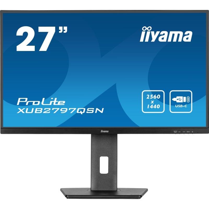 iiyama ProLite XUB2797QSN-B2 27" IPS QHD 100Hz USB-C DOCK Altavoces Altura Ajustable (5 Años Garantía)