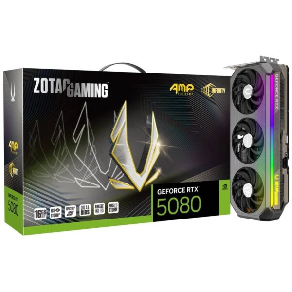 ZOTAC GAMING GeForce RTX 5080 AMP Extreme INFINITY 16GB GDDR7 Reflex 2 RTX AI DLSS4 Reacondicionado