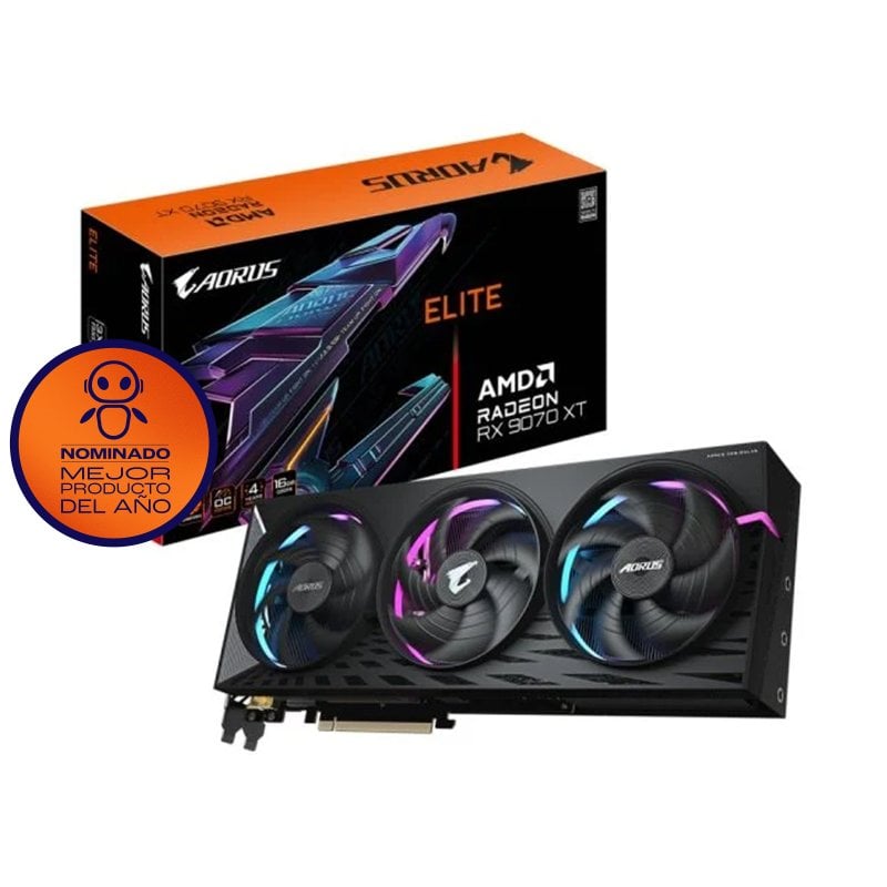 Gigabyte AMD Radeon RX 9070 XT AORUS ELITE 16GB GDDR6 FSR 4 Reacondicionado