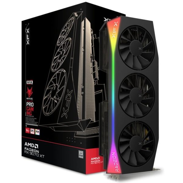 XFX MERCURY AMD Radeon RX 9070 XT OC Triple Fan 16GB GDDR6 FSR 4 Reacondicionado