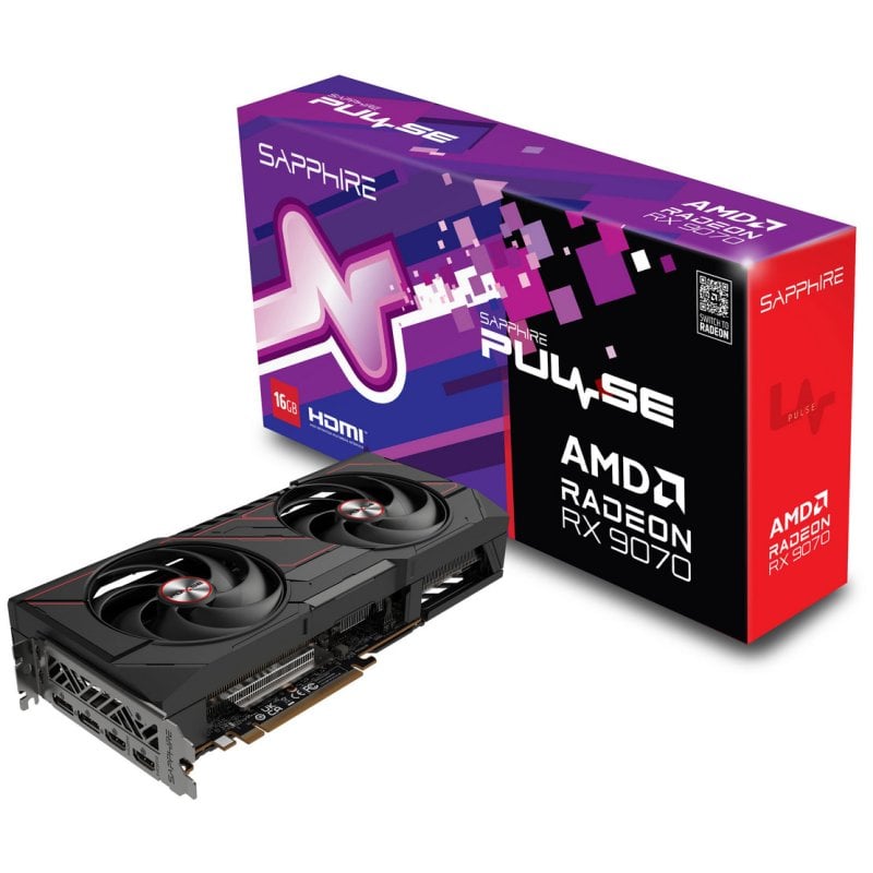 Sapphire PULSE AMD RADEON RX 9070 16GB GDDR6 FSR 4 Reacondicionado