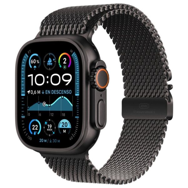 Apple Watch Ultra 2 GPS + Cellular 49mm Caja Negra Titanio con Correa Milanese Loop Titanio L Negra Reacondicionado