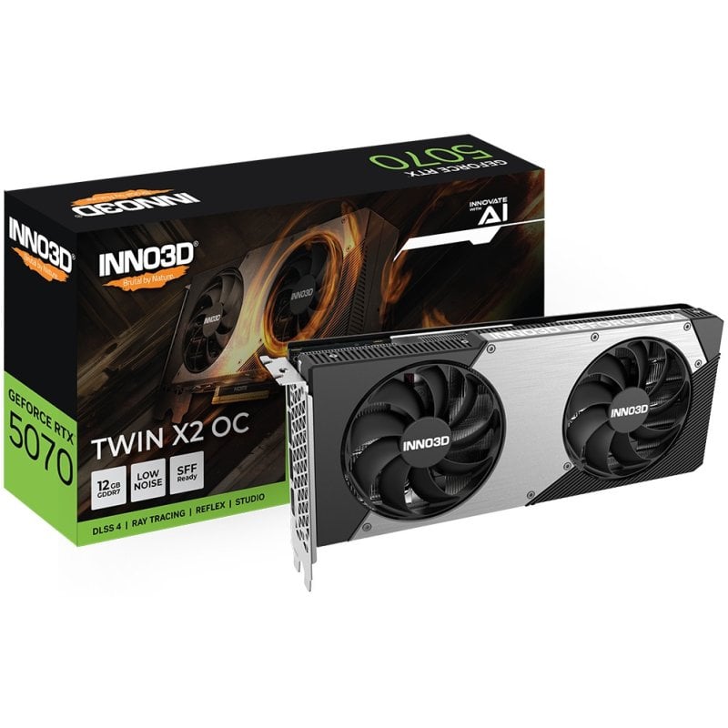 Inno3D GeForce RTX 5070 TWIN X2 OC 12GB GDDR7 Reflex 2 RTX AI DLSS4 Reacondicionado