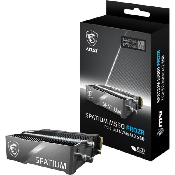 MSI SPATIUM M580 FROZR 2TB Disco SSD 14.600MB/s NVMe PCIe 5.0 M.2 Gen5 NAND 3D Reacondicionado