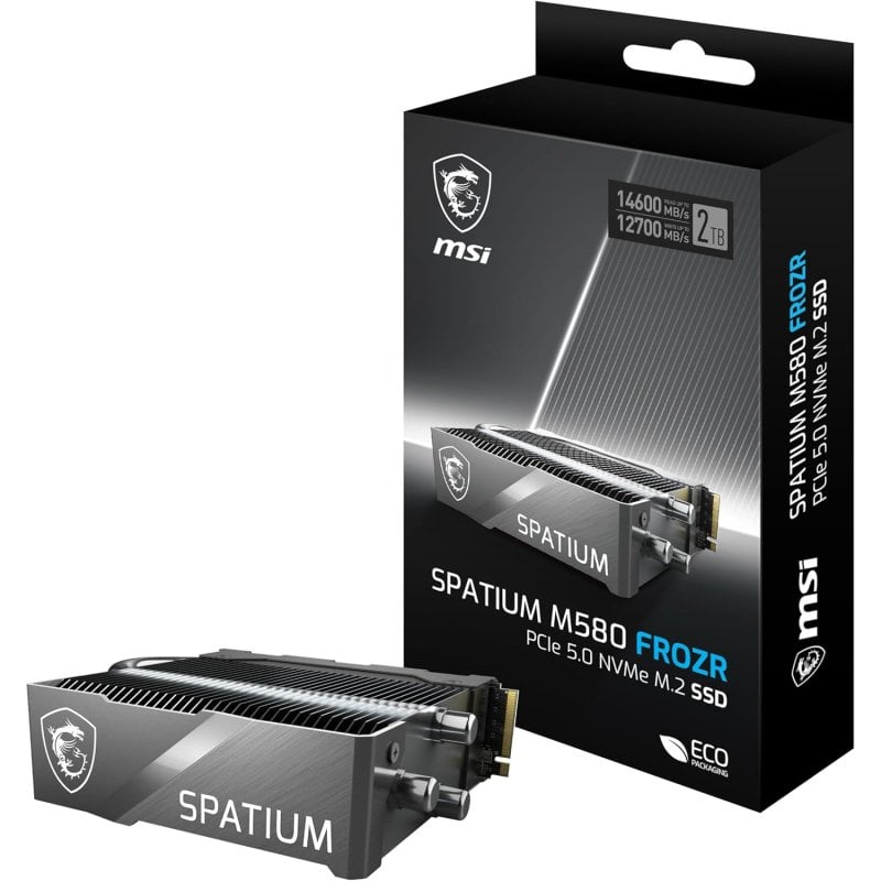 MSI SPATIUM M580 FROZR 2TB Disco SSD 14.600MB/s NVMe PCIe 5.0 M.2 Gen5 NAND 3D Reacondicionado