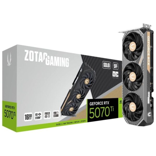 ZOTAC GAMING GeForce RTX 5070 Ti SOLID SFF OC 16GB GDDR7 Reflex 2 RTX AI DLSS4 Reacondicionado