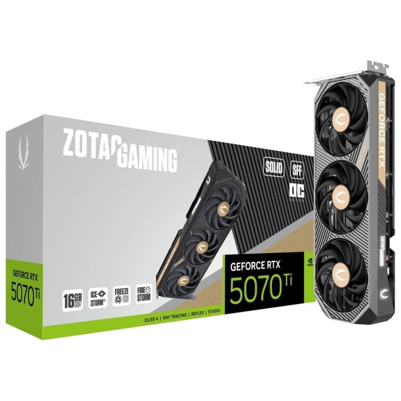ZOTAC GAMING GeForce RTX 5070 Ti SOLID SFF OC 16GB GDDR7 Reflex 2 RTX AI DLSS4 Reacondicionado