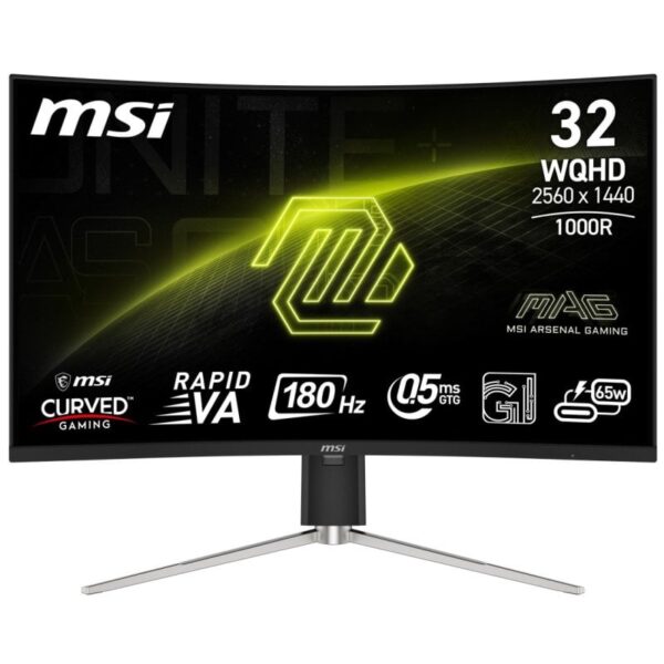 MSI MAG 325CQRF QD-E2 31.5" LED Rapid VA QHD 180Hz 0.5ms Adaptive Sync Curva USB-C Reacondicionado