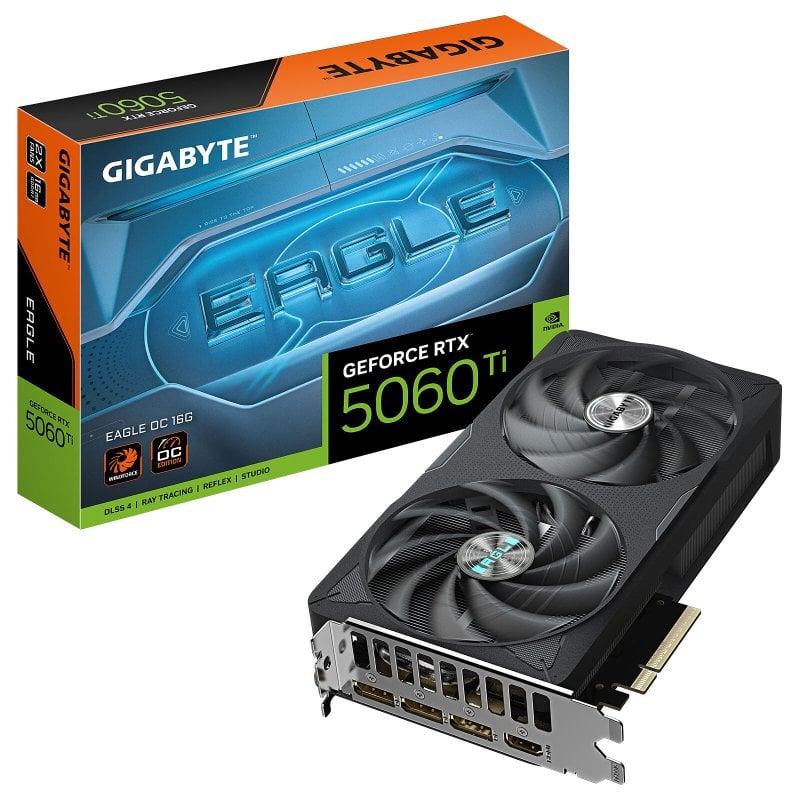 Gigabyte GeForce RTX 5060 Ti EAGLE OC 16GB GDDR7 Reflex 2 RTX AI DLSS4 Reacondicionado