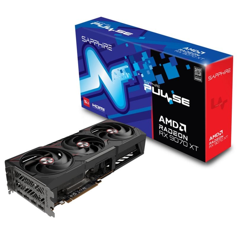 Sapphire PULSE AMD Radeon RX 9070 XT 16GB GDDR6 FSR 4
