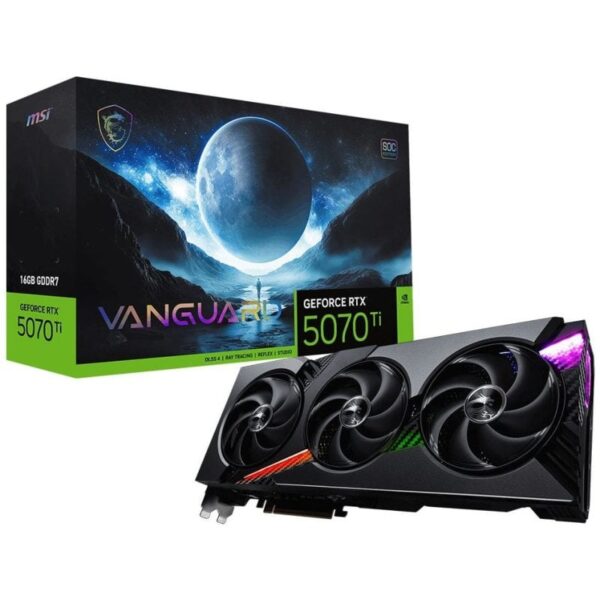 MSI GeForce RTX 5070 Ti VANGUARD SOC 16GB GDDR7 Reflex 2 RTX AI DLSS4 Reacondicionado