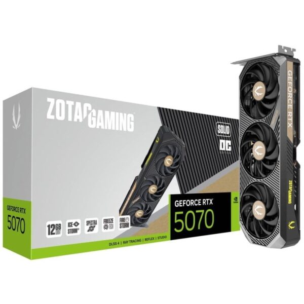 ZOTAC GAMING GeForce RTX 5070 SOLID OC 12GB GDDR7 Reflex 2 RTX AI DLSS4 Reacondicionado