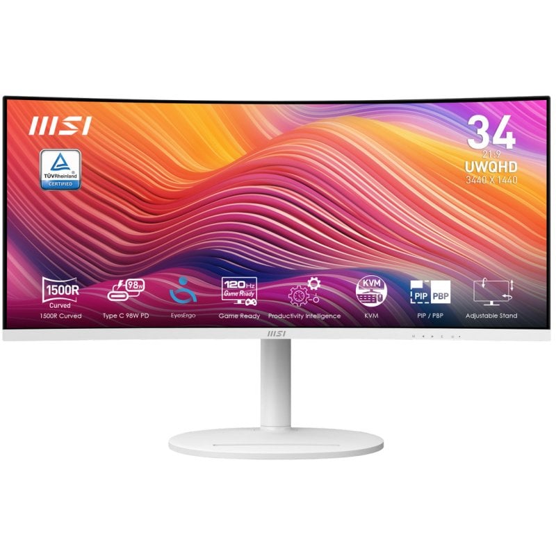 MSI Modern MD342CQPW 34" LED VA UltraWide QHD 120Hz Curva USB-C Reacondicionado
